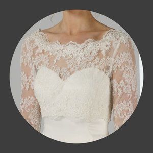 Blue Ribbon UK Lace Shrug Bolero Jacket size 22